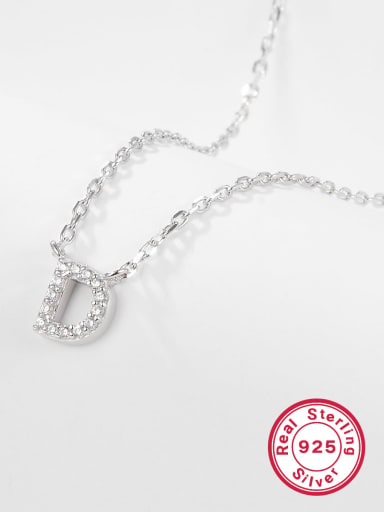 925 Sterling Silver Letter Initials Necklace