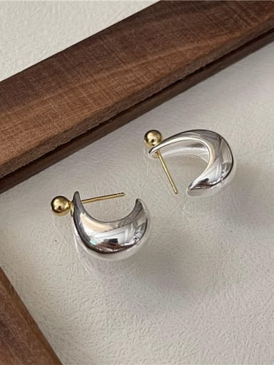 925 Sterling Silver Water Drop Vintage Stud Earring