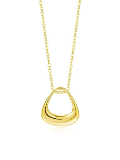 A2878 Gold 925 Sterling Silver Geometric Minimalist Necklace