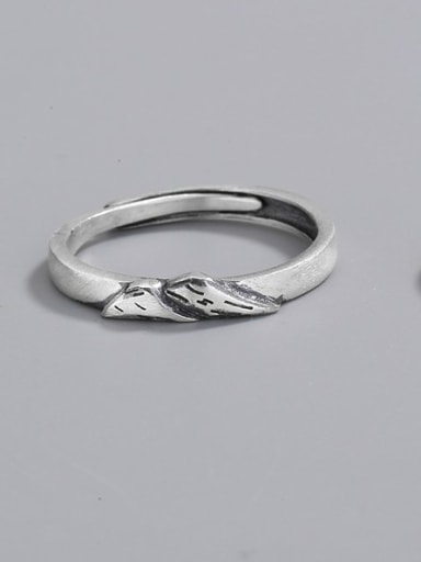 Men 925 Sterling Silver Irregular Vintage Couple Ring