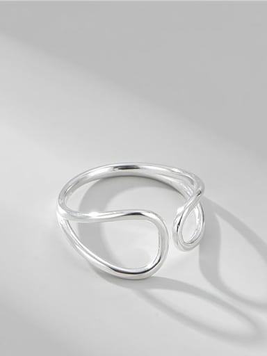 925 Sterling Silver Geometric Minimalist Double Line Stackable Ring