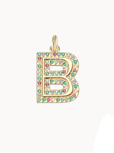 925 Sterling Silver Cubic Zirconia Dainty Letter Pendant