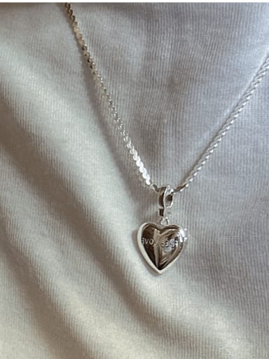 925 Sterling Silver Minimalist Heart  Pendant