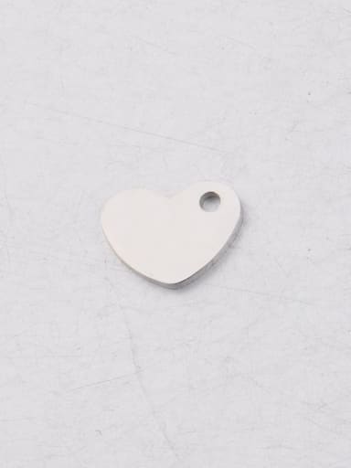 Steel color Stainless steel Heart  Pendant Accessories