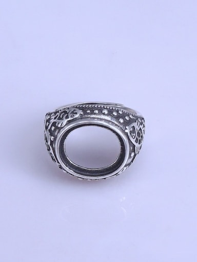 925 Sterling Silver Geometric Ring Setting Stone size: 12*14mm