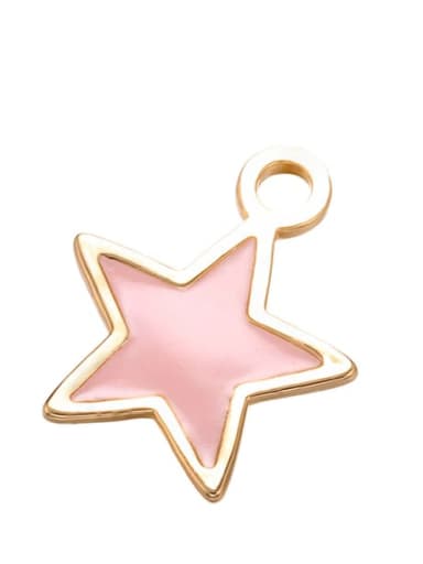 Pink Bronze Star Drip Pendant