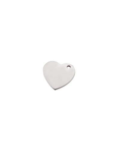 Steel color Stainless steel Love heart pendant/Tag