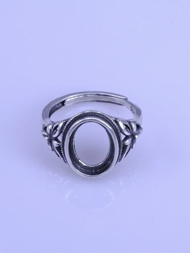925 Sterling Silver Oval Ring Setting Stone size: 9*12mm