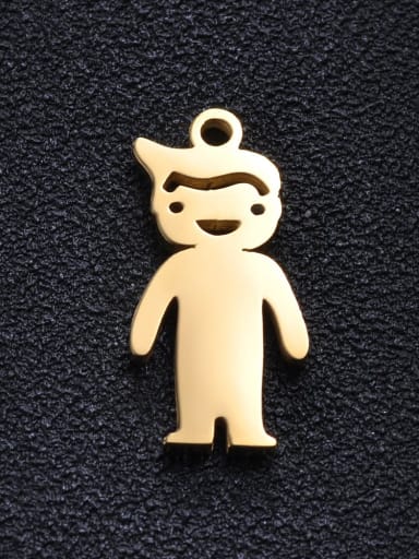 Stainless steel Gold Plated Charm Height : 10mm , Width: 20 mm