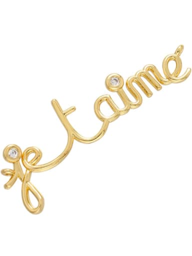 Micro-set letter pendant TOI MOI trend jewelry accessories necklace connector