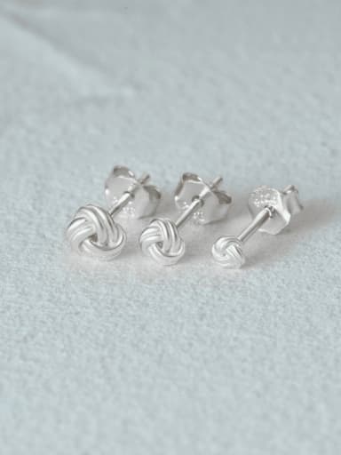 3 pieces per set in platinum 925 Sterling Silver Geometric Minimalist Stud Earring