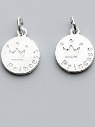 925 Sterling Silver Crown Charm Height : 15.5mm , Width: 13 mm