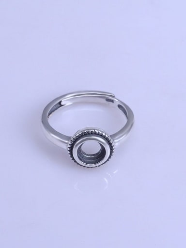925 Sterling Silver Round Ring Setting Stone size: 6*6mm