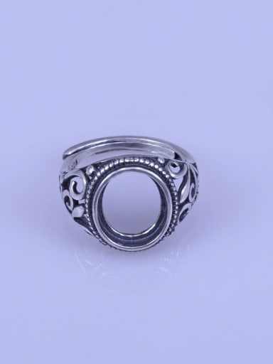 925 Sterling Silver Geometric Ring Setting Stone size: 9*11mm