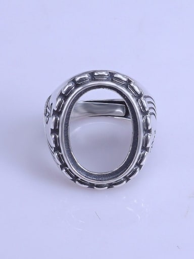 925 Sterling Silver Geometric Ring Setting Stone size: 15*20mm
