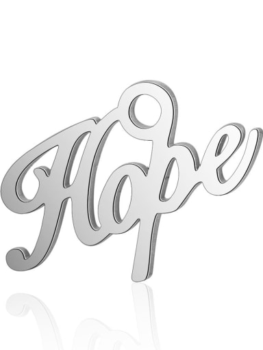 Stainless steel Message Charm Height : 14 mm , Width: 9 mm