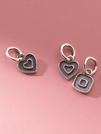 925 Sterling Silver Minimalist Heart  DIY Pendant