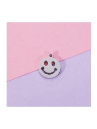 Stainless steel Round Smiley Minimalist Pendant