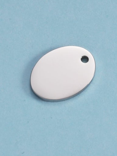 Steel color Stainless steel oval engraving small pendant