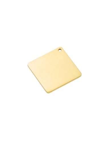 golden Stainless steel calendar square single hole pendant/tag