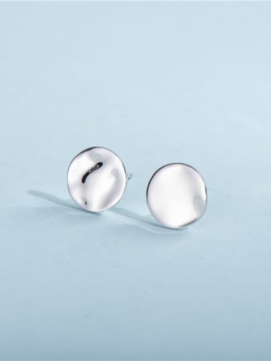 925 Sterling Silver Round Minimalist Earring