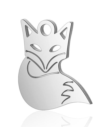 Stainless steel Fox Charm Height : 12 mm , Width: 14 mm
