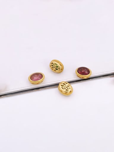 S925 Sterling Silver Ancient Gold Oval Beanie Beads