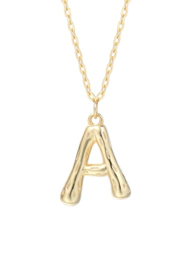 A2041 Letter A 925 Sterling Silver Letter Minimalist Necklace