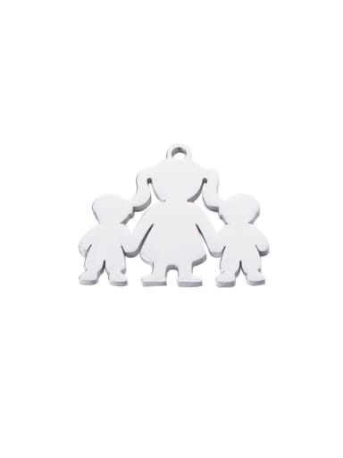 Stainless steel Mother child  Pendant