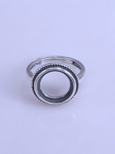 925 Sterling Silver Round Ring Setting Stone size: 12*12mm