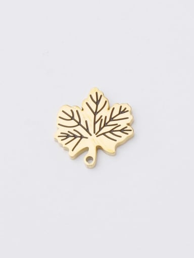 golden Stainless Steel Corrosion Smearing Maple Leaf Pendant