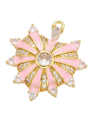 Pink Drip oil heart-shaped striped flower-shaped diamond jewelry accessories