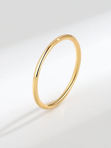 18K gold 925 Sterling Silver Geometric Minimalist Band Ring