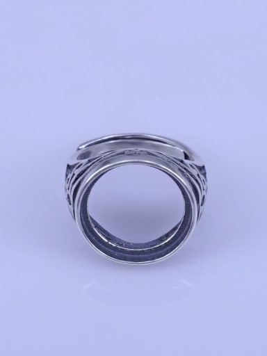 925 Sterling Silver Round Ring Setting Stone size: 15*15mm