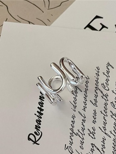 925 Sterling Silver Letter Vintage Stackable Ring