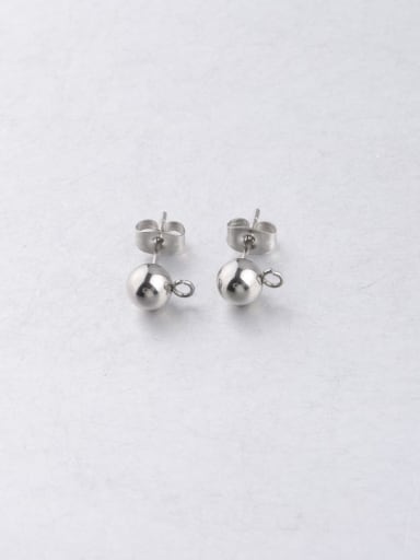 Stainless steel Peas with circle round bead earrings