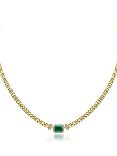 925 Sterling Silver High Carbon Diamond Geometric Luxury Choker Necklace