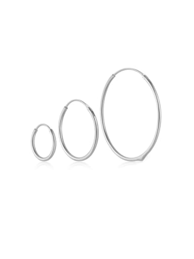 3 pieces per set in platinum 925 Sterling Silver Geometric Minimalist Hoop Earring