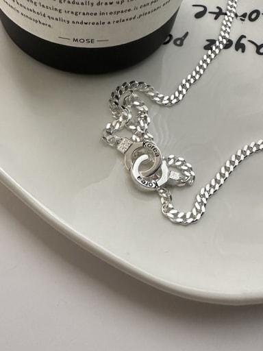 925 Sterling Silver Letter Trend Necklace