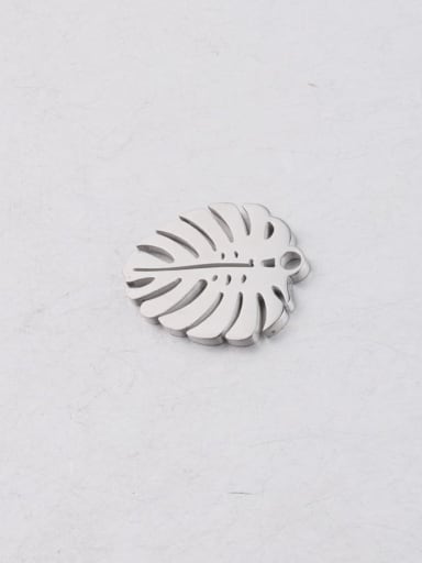 Steel color Stainless steel Leaf Minimalist Pendant