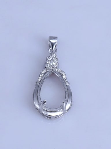 925 Sterling Silver Water Drop Pendant Setting Stone size: 11*17mm