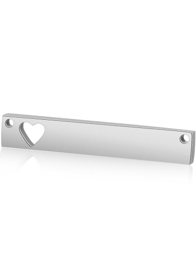 Stainless steel Heart Charm Height : 35 mm , Width: 6 mm