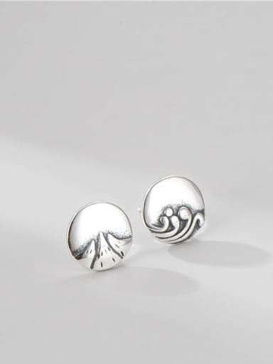 925 Sterling Silver Mushroom Minimalist Stud Earring