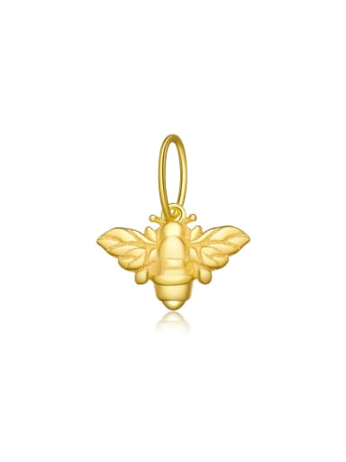18K Golden Bee 925 Sterling Silver Minimalist Bee  Pendant