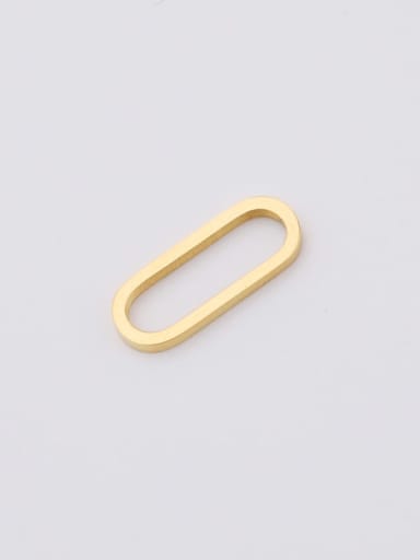 golden Stainless steel egg-shaped buckle flat buckle earring accessories