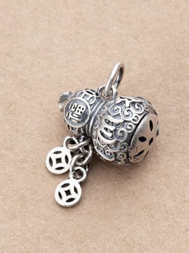 925 Sterling Silver Gourd Charm Height : 12 mm , Width: 12 mm