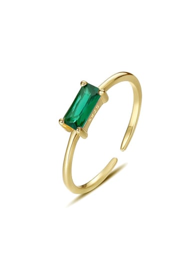 K227K emerald 925 Sterling Silver Cubic Zirconia Geometric Minimalist Band Ring