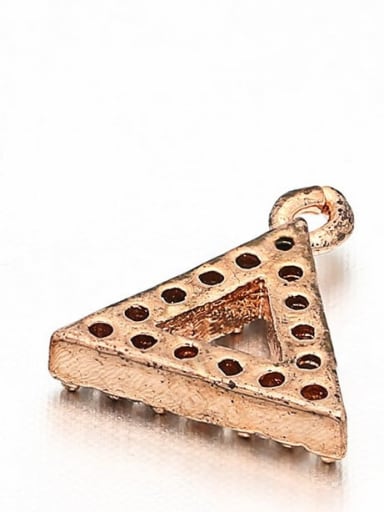 Rose Gold Brass Microset Triangle Fittings