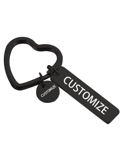 black Stainless steel key chain accessories