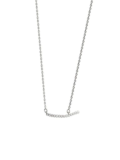 925 Sterling Silver Rhinestone Dainty Necklace